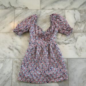 Hill House Blue and Pink Floral Dress